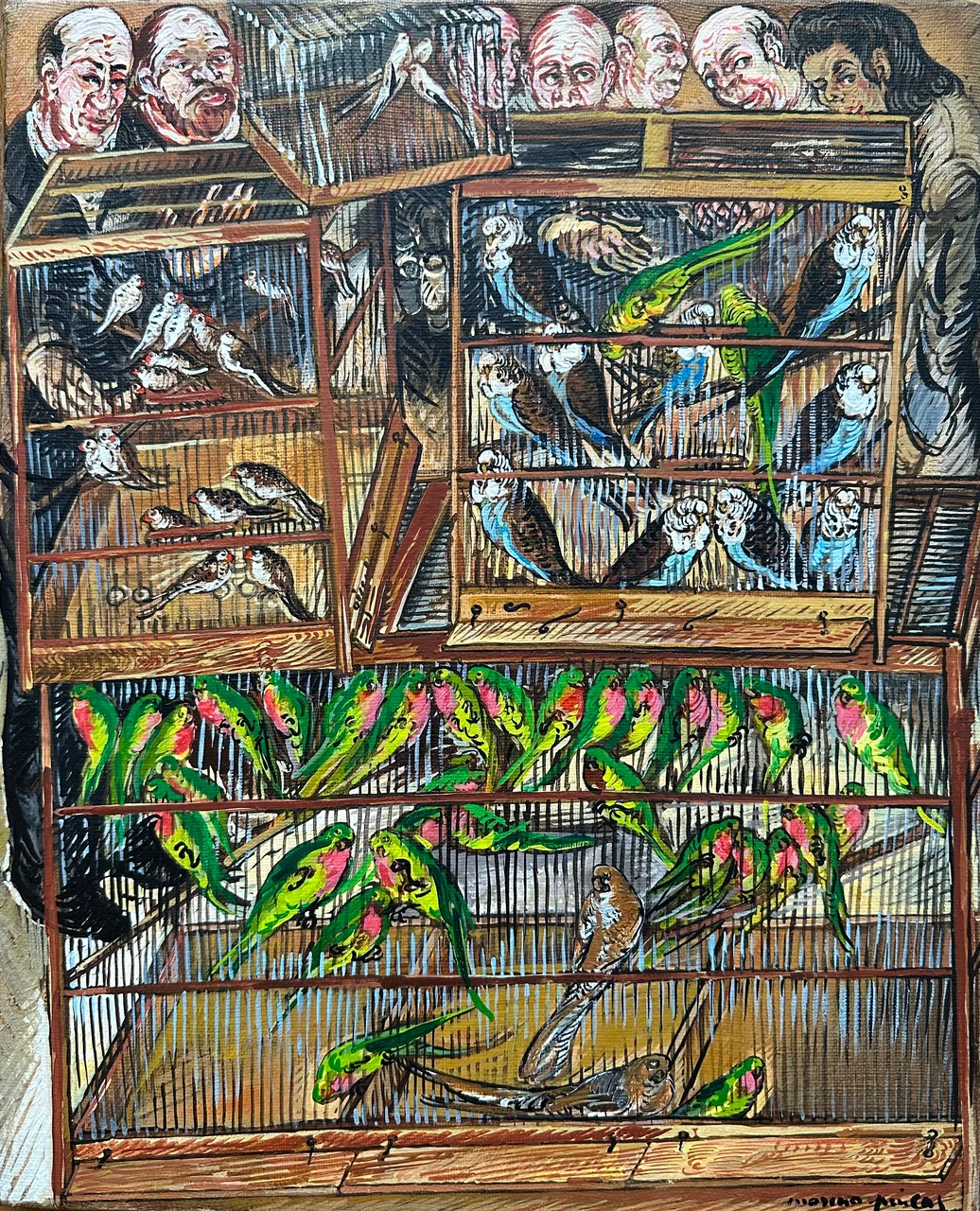 모레노 핑카스, Les Oiseaux (새장)
