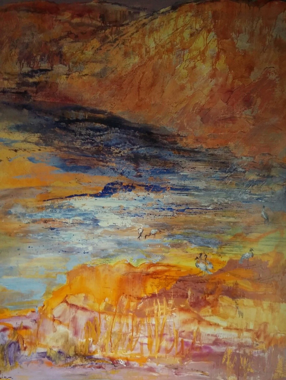 에르베 로알리에, Paysage avec des grues (학이 있는 경치)